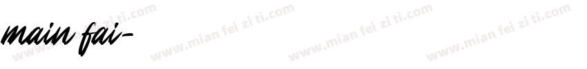 main fai字体转换